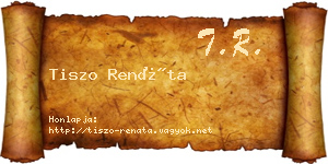 Tiszo Renáta névjegykártya